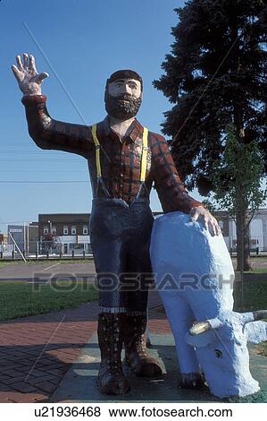 Paul Bunyan, Brainerd, MN, Minnesota, Statue of Paul Bunyan and Babe the Blue Ox at the Paul Bunyan Amusement Center in Brainerd. View Large Photo Image Stock Photo - Paul Bunyan, Brainerd, MN, Minnesota, Statue of Paul Bunyan and Babe the Blue Ox at the Paul Bunyan Amusement Center in Brainerd.. Fotosearch