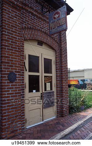 Stock Photo -  Pony Express, St. Joseph, MO, Missouri, Pony Express National Memorial, Pony Express Stables at the Pony Express Museum which was the eastern terminus of the overland mail service to California.. Fotosearch