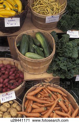 produce, vegetables, outdoor market, Vermont, VT, Vegetables for sale at the Saturday Farmers Market in Montpelier. View Large Photo Image Stock Image - produce, vegetables, outdoor market, Vermont, VT, Vegetables for sale at the Saturday Farmers Market in Montpelier. . Fotosearch