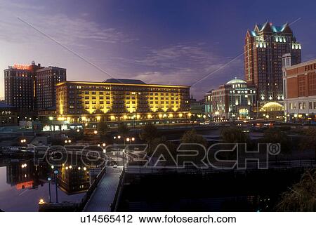 Providence, Rhode Island, RI, Waterplace Park along the Woonasquatucket River in downtown Providence in the evening. View Large Photo Image Stock Image - Providence, Rhode Island, RI, Waterplace Park along the Woonasquatucket River in downtown Providence in the evening.. Fotosearch