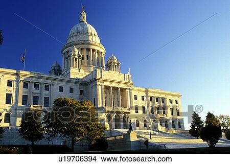 Picture -  Providence, State House, State Capitol, Rhode Island, RI, The Rhode Island State House in the Capital City of Providence in the autumn.. Fotosearch