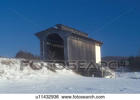 railroad covered bridge, Vermont, VT, Fisher Covered Railroad Bridge ca. 1908 in Wolcott in the winter. View Large Photo Image Stock Photograph - railroad covered bridge, Vermont, VT, Fisher Covered Railroad Bridge ca. 1908 in Wolcott in the winter.. Fotosearch