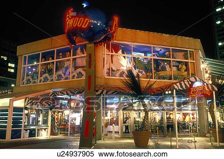 Stock Image Of Restaurant Inner Harbor Baltimore Md Maryland Restaurant Inner Harbor Baltimore Md Maryland Planet Hollywood Illuminated At Night In S