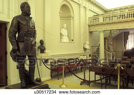 Richmond, State Capitol, State House, VA, Virginia, Statue of Robert E. Lee in The Old House Chamber inside the Virginia State Capitol in the capital city of Richmond. View Large Photo Image Picture - Richmond, State Capitol, State House, VA, Virginia, Statue of Robert E. Lee in The Old House Chamber inside the Virginia State Capitol in the capital city of Richmond.. Fotosearch