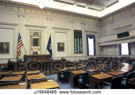 Stock Photograph -  Richmond, Virginia, State Capitol, State House, VA, The House Chamber inside the Virginia State Capitol in the capital city of Richmond.. Fotosearch