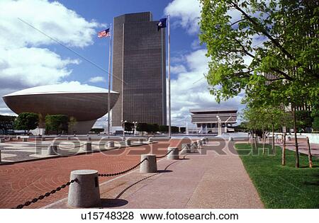 Rockefeller Empire State Plaza, Albany, New York, The Governor Nelson A. Rockefeller Empire State Plaza in Albany, New York. View Large Photo Image Stock Photo - Rockefeller Empire State Plaza, Albany, New York, The Governor Nelson A. Rockefeller Empire State Plaza in Albany, New York. . Fotosearch