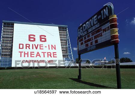 Route 66, drive-in, Carthage, MO, Missouri, Historic Route 66 Drive-In Theatre. View Large Photo Image Stock Photo - Route 66, drive-in, Carthage, MO, Missouri, Historic Route 66 Drive-In Theatre.. Fotosearch