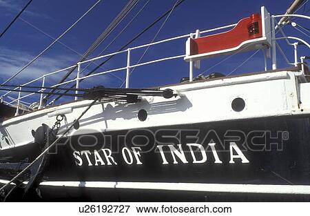 San Diego, California, CA, 1863 Star of India a three-mast merchant ship docked at the Maritime Museum of San Diego in San Diego Harbor. View Large Photo Image Stock Photo - San Diego, California, CA, 1863 Star of India a three-mast merchant ship docked at the Maritime Museum of San Diego in San Diego Harbor.. Fotosearch