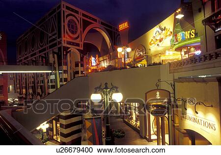 San Diego, California, CA, Westfield Shoppingtown Horton Plaza an open-air, multi-level complex in downtown San Diego in the evening. View Large Photo Image Stock Image - San Diego, California, CA, Westfield Shoppingtown Horton Plaza an open-air, multi-level complex in downtown San Diego in the evening.. Fotosearch