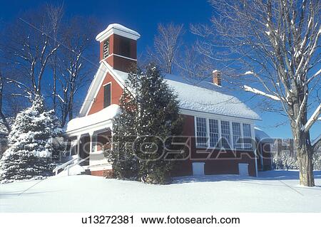 schoolhouse, Vermont, VT, Old red schoolhouse in South Albany in the winter. View Large Photo Image Stock Image - schoolhouse, Vermont, VT, Old red schoolhouse in South Albany in the winter.. Fotosearch