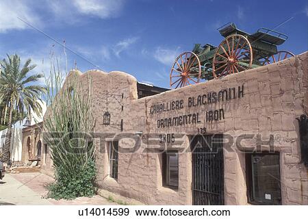 Scottsdale, Arizona, AZ, Cavalliere Blacksmith Shop in Old Town Scottsdale in downtown Scottsdale. View Large Photo Image Stock Photo - Scottsdale, Arizona, AZ, Cavalliere Blacksmith Shop in Old Town Scottsdale in downtown Scottsdale.. Fotosearch