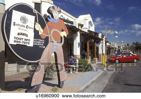 Stock Image -  Scottsdale, Arizona, AZ, Gilbert Ortega Museum and Gallery in Old Town Scottsdale in downtown Scottsdale.. Fotosearch