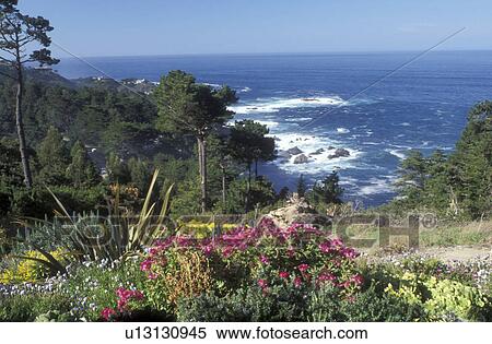 seacoast, Carmel, California, CA, Monterey Peninsula, Scenic view of the Pacific Ocean from Highway 1 in Carmel. View Large Photo Image Stock Photography - seacoast, Carmel, California, CA, Monterey Peninsula, Scenic view of the Pacific Ocean from Highway 1 in Carmel.. Fotosearch