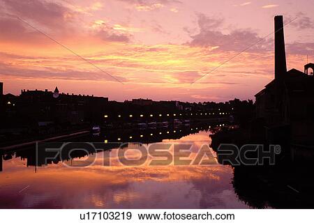 Seneca Falls, canal, Finger Lakes, New York, NY, sunrise, Cayuga-Seneca Canal. View Large Photo Image Stock Photo - Seneca Falls, canal, Finger Lakes, New York, NY, sunrise, Cayuga-Seneca Canal.. Fotosearch