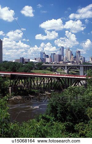 skyline, Minneapolis, MN, Minnesota, Twin Cities, Downtown skyline of Minneapolis along the Mississippi River. View Large Photo Image Picture - skyline, Minneapolis, MN, Minnesota, Twin Cities, Downtown skyline of Minneapolis along the Mississippi River. . Fotosearch