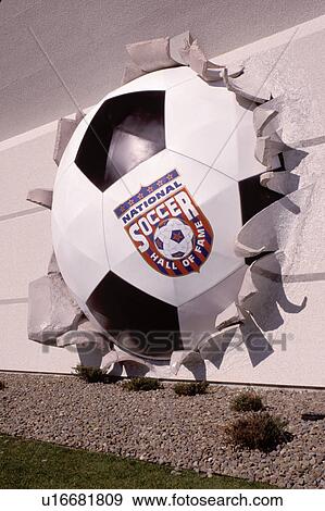 soccer ball, hall of fame, Oneonta, New York, NY, Large soccer ball in the wall at the National Soccer Hall of Fame View Large Photo Image Stock Photo -  soccer ball, hall of fame, Oneonta, New York, NY, Large soccer ball in the wall at the National Soccer Hall of Fame. Fotosearch