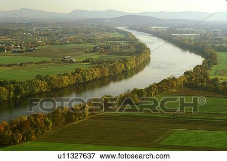 South Deerfield, MA, Massachusetts, The Connecticut River Valley, Aerial view of the scenic Pioneer Valley along the Connecticut River from Mt. Sugarloaf in South Deerfield in the autumn. View Large Photo Image Stock Photo - South Deerfield, MA, Massachusetts, The Connecticut River Valley, Aerial view of the scenic Pioneer Valley along the Connecticut River from Mt. Sugarloaf in South Deerfield in the autumn.. Fotosearch