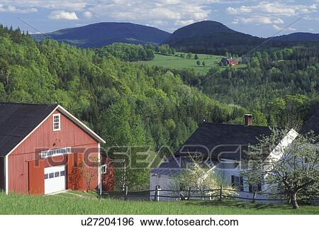 Stock Photograph -  spring, Peacham, VT, Vermont, Scenic countryside of Peacham in the spring.. Fotosearch