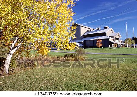 Stock Photo -  Springfield Center, New York, NY, Glimmerglass Opera at the Alice Bush Opera Theater in the fall. . Fotosearch
