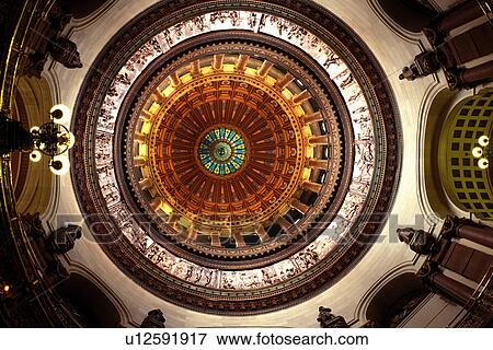 Springfield, State Capitol, interior, dome, capitol, Statehouse, IL, Illinois, The rotunda in the interior of The Illinois State Capitol building. View Large Photo Image Stock Photo - Springfield, State Capitol, interior, dome, capitol, Statehouse, IL, Illinois, The rotunda in the interior of The Illinois State Capitol building. . Fotosearch