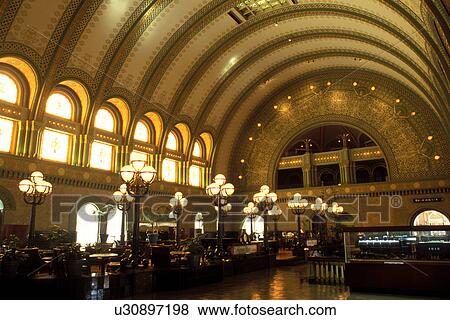 St. Louis, Union Station, MO, Missouri, Interior view of the Grand Hall in Union Station. View Large Photo Image Stock Photo - St. Louis, Union Station, MO, Missouri, Interior view of the Grand Hall in Union Station.. Fotosearch