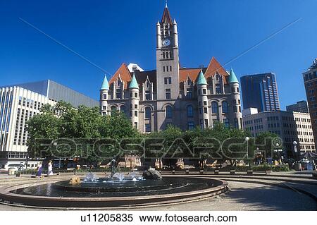 St. Paul, MN, Minnesota, Twin Cities, Landmark Center, the arts and cultural center, and Rice Park in downtown Saint Paul. View Large Photo Image Stock Photography - St. Paul, MN, Minnesota, Twin Cities, Landmark Center, the arts and cultural center, and Rice Park in downtown Saint Paul. . Fotosearch