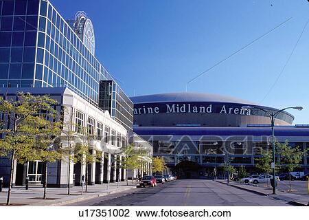 Stock Image -  stadium, sports arena, Buffalo, New York, NY, Marine Midland Arena. Fotosearch