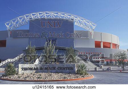 Stock Photography -  stadium, University of Nevada, Las Vegas, UNLV, Nevada, NV, Thomas & Mack Sports Center on the campus of the University of Nevada, Las Vegas in Las Vegas.. Fotosearch