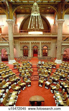 State Capitol, capitol, Albany, Statehouse, New York, Interior of the Assembly Chamber at the State Capitol in Albany, New York.  View Large Photo Image Stock Photography -  State Capitol, capitol, Albany, Statehouse, New York, Interior of the Assembly Chamber at the State Capitol in Albany, New York. . Fotosearch