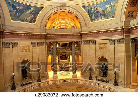 Stock Image -  State Capitol, State House, Saint Paul, MN, Minnesota, Twin Cities, Interior of The Minnesota State Capitol Building in the Capital City of St. Paul. . Fotosearch