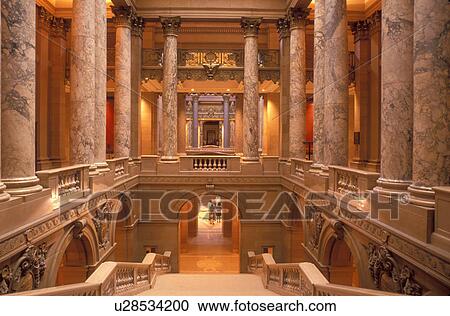 Stock Image -  State Capitol, State House, St. Paul, MN, Minnesota, Twin Cities, Interior of The Minnesota State Capitol Building in the Capital City of Saint Paul. . Fotosearch