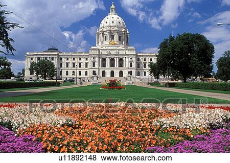 State Capitol, State House, St. Paul, MN, Minnesota, Twin Cities, The Minnesota State Capitol Building in the Capital City of St. Paul. Flowers in the foreground. View Large Photo Image Stock Photo - State Capitol, State House, St. Paul, MN, Minnesota, Twin Cities, The Minnesota State Capitol Building in the Capital City of St. Paul. Flowers in the foreground.. Fotosearch