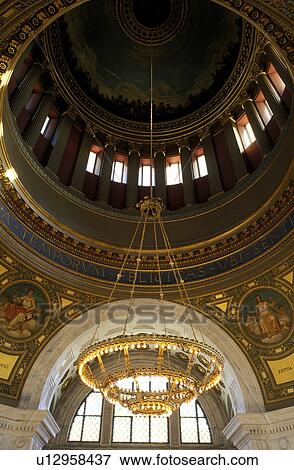 Stock Photo -  State House, rotunda, State Capitol, Providence, Rhode Island, RI, The ornate rotunda inside The Rhode Island State House in the Capital City of Providence.. Fotosearch