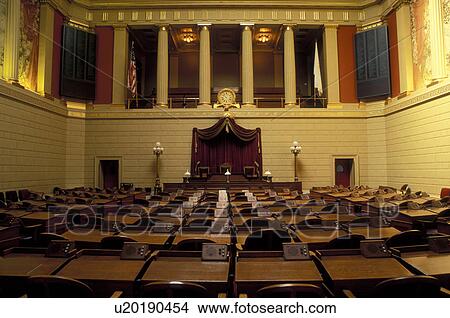 Picture -  State House, State Capitol, Providence, Rhode Island, RI, The House of Representatives inside of The Rhode Island State House in the Capital City of Providence.. Fotosearch