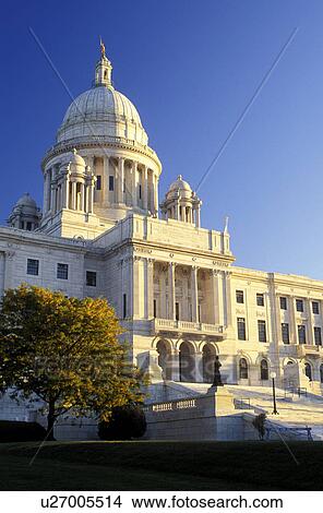 Picture -  State House, State Capitol, Providence, Rhode Island, RI, The Rhode Island State House in the Capital City of Providence in the autumn.. Fotosearch