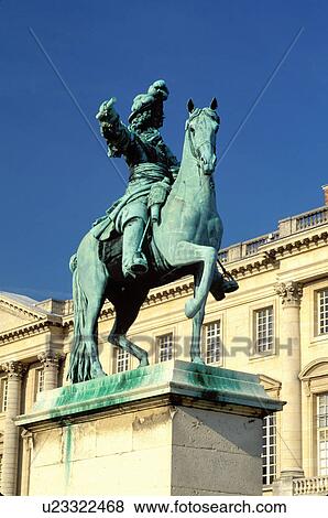 statue, Versailles, Paris, Palace, France, Europe, Yvelines, Equestrian statue of Louis XIV at the Chateau de Versailles. View Large Photo Image Stock Photo - statue, Versailles, Paris, Palace, France, Europe, Yvelines, Equestrian statue of Louis XIV at the Chateau de Versailles.. Fotosearch