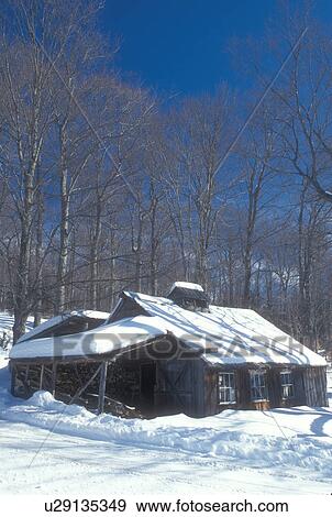 sugar shack, maple syrup, winter, Sutton, VT, Vermont, Sugarhouse in the snow in winter in Sutton. View Large Photo Image Stock Photo - sugar shack, maple syrup, winter, Sutton, VT, Vermont, Sugarhouse in the snow in winter in Sutton.. Fotosearch