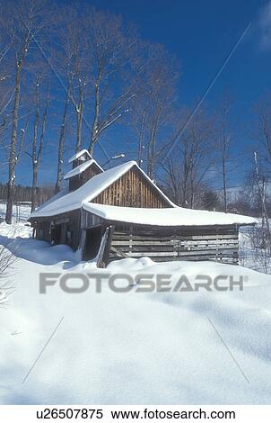 sugar shack, maple syrup, winter, Fayston, VT, Vermont, Snow-covered sugarhouse in winter in Fayston. View Large Photo Image Stock Photography - sugar shack, maple syrup, winter, Fayston, VT, Vermont, Snow-covered sugarhouse in winter in Fayston.. Fotosearch