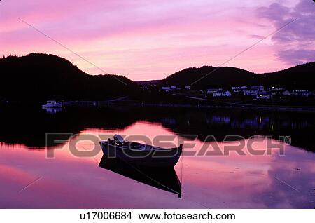 sunrise, sunset, Newfoundland, NF, Canada, Gros Morne National Park from Boone Bay at sunset at Morris Point. View Large Photo Image Picture - sunrise, sunset, Newfoundland, NF, Canada, Gros Morne National Park from Boone Bay at sunset at Morris Point.. Fotosearch