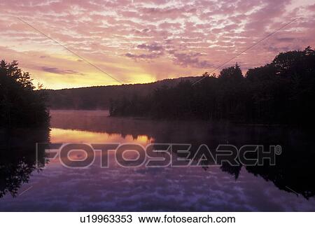 sunrise, sunset, Vermont, VT, Sunrise on the Green River Reservoir View Large Photo Image Stock Image - sunrise, sunset, Vermont, VT, Sunrise on the Green River Reservoir. Fotosearch