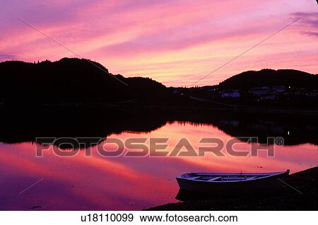 sunset, sunrise, Newfoundland, NF, Canada, Gros Morne National Park from Boone Bay at sunset at Morris Point. View Large Photo Image Stock Photo - sunset, sunrise, Newfoundland, NF, Canada, Gros Morne National Park from Boone Bay at sunset at Morris Point.. Fotosearch