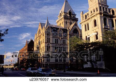 Stock Photo -  Syracuse, New York, NY, skyline, Downtown Syracuse.. Fotosearch