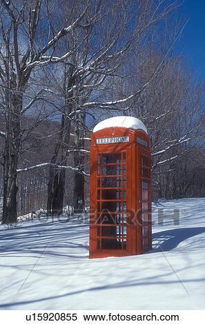 telephone booth, phone booth, winter, snow, A red telephone booth stands out in a field of snow on a beautiful sunny day in winter in Dorset in Bennington County in the state of Vermont. View Large Photo Image Stock Photography - telephone booth, phone booth, winter, snow, A red telephone booth stands out in a field of snow on a beautiful sunny day in winter in Dorset in Bennington County in the state of Vermont. . Fotosearch