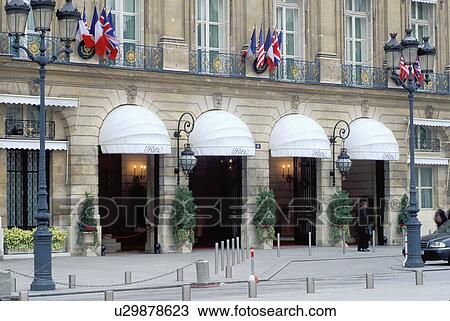 Stock Image -  The Ritz, Paris, hotel, France, Europe, The Ritz Hotel at the Place Vendome in downtown Paris.. Fotosearch