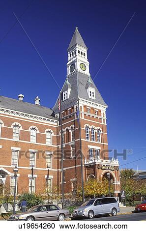 Stock Image -  Thomaston, Connecticut, CT, Opera House in downtown Thomaston in the autumn. . Fotosearch