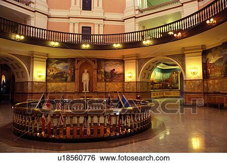 Stock Photograph -  Topeka, State Capitol, State House, KS, Kansas, Interior view of the State Capitol building in Topeka. . Fotosearch