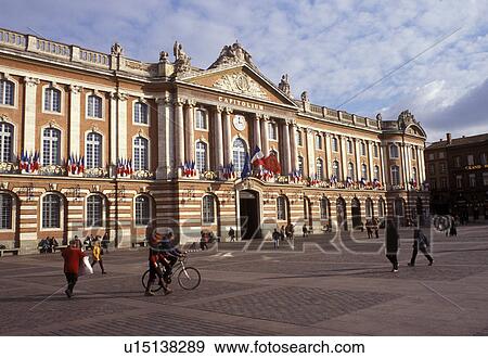 Toulouse, France, Midi-Pyrenees, Haute-Garonne, Europe, Place du Capitole, City Hall, Capitolium View Large Photo Image Stock Photo - Toulouse, France, Midi-Pyrenees, Haute-Garonne, Europe, Place du Capitole, City Hall, Capitolium. Fotosearch