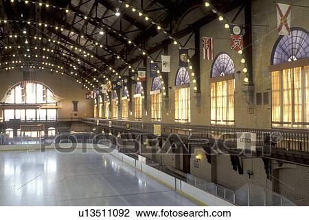Stock Image -  U. S. Naval Academy, Annapolis, MD, Maryland, Ice rink inside Dahlgren Hall on the campus of the United States Naval Academy in Annapolis.. Fotosearch