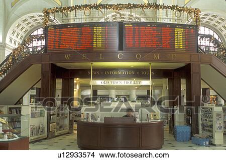 Union Station, Washington, DC, District of Columbia, Interior of Union Station decorated for the Christmas holiday in Washington D. C. View Large Photo Image Picture - Union Station, Washington, DC, District of Columbia, Interior of Union Station decorated for the Christmas holiday in Washington D. C.. Fotosearch