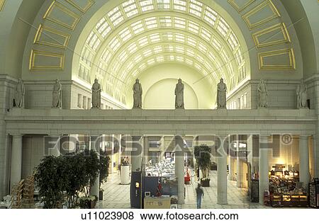 Union Station, Washington, DC, District of Columbia, Interior of Union Station in Washington D. C. View Large Photo Image Stock Photo - Union Station, Washington, DC, District of Columbia, Interior of Union Station in Washington D. C.. Fotosearch